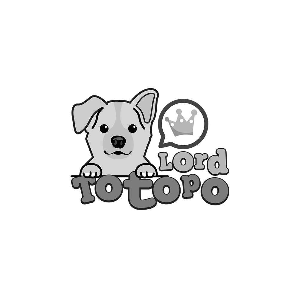 Lord Totopo logotipo en blanco y negro videos para mascotas